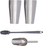 Milkshake Maker, Commercial Stainless Steel Milk Shaking Machine With Double Head Drink Mixer, 110V 180W Electric Milkshake Maker With 2Pcs 800ml Cups, Household Milk Shaker For Making Drinks