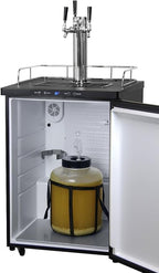 Kegco HBK309X-3 Keg Dispenser, 3 faucet without kegs Black Stainless Steel