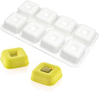 mostsom Silicone Molds Mousse Mold Square Silicone Candy Molds For Chocolate Truffle Mousse Cake Dessert Mold DIY Baking Mold Baking Tool 8-Cavity Butter Mould (H_ Small Square)