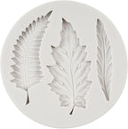 Leaf Silicone Mold Maple Leaf Fondant Mold Rose Leaf Molds Fern Leaves Candy Molds For Cake Decoration Cupcake Topper Chocolate Polymer Clay Gum Paste Set of 6