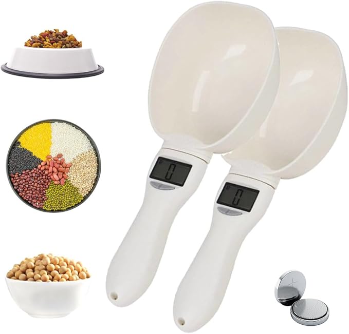 Digital Measuring Spoon, 2025 Food Measuring Scoop Scale 800g / 0.1g High Precision with LCD Screen,Household Weighing Scoop for Kitchen and Dog Cat Food (2)