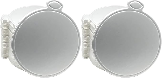 200pcs Mini Cake Boards, 3.1" Mini Round Cardboard, Mousse Cupcake Base for Cake Dessert, Silver