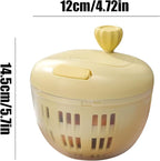 Lettuce Spinner - 800ML Vegetable Washer, Salad Dryer Bowl, Produce Cleaner | Manual Vegetable Spinner with Colander Basket for Fresh Crisp Greens, Kitchen Tool for Home Cooking Outdoor Picnic