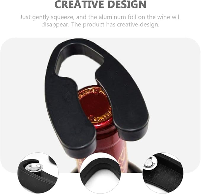 Hemoton Wine Foil Cutter for Wine Bottles Compact 2.75 Inch Aluminum Seal Remover with Ergonomic Design Easy and Quick Bottle Seal Remover for Home Bar Accessories