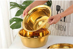 3PC/Set Colander set Stainless Steel Vegetable Slicer Fruit Potato Peeler Carrot Grater Strainer Utensil Round Rice Washer Bowl Drain Basket-Rainbow Color