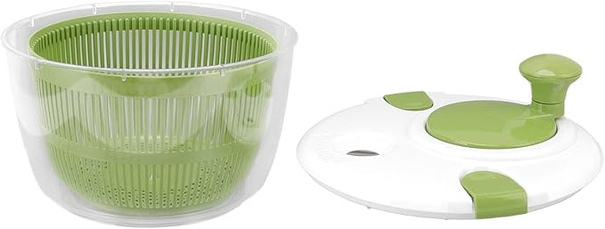 Salad Spinner Dryer Washer, Large Hand Crank Professional Kitchen Gadgets Salad Spinner Hand Cranking Multifunctional Vegetable Spinner Lettuce Greens Dryer Kitchen Tool