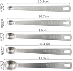 LIUSM Mini Measuring Spoons Set,Stainless Steel Measuring Spoons Set (Set of 5)