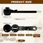 Coffee Scoop & Funnel for K-Cups Reusable, Coffee Spoon with Slide Scoop Measuring Scoo p with Funnel for Filling Water Bottles for Ground Coffe e Protein Powder without Spilling (black2)