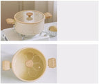 Non-stick Pan Household Wok Electric Two Ears Ceramic Pot Flat Frying Integrated