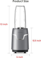 Smoothie Blender, 1100W Personal Blender for Shakes and Smoothies, Blenders and Grinder Combo for Kitchen with 2 * 22 Oz To-Go Cup and Lid for Protein Shake, Baby Food, Frozen Drink