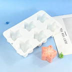Flower Mousse Cake Mold, Food Grade Silicone Chocolate Dessert Baking Molds for Family Party Baking Pan (E_Pentagonal Flower)