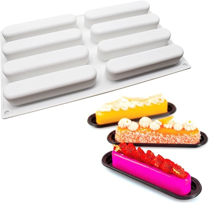 mostsom Silicone Molds Baking Mold for Mousse Cake, Silicone Mold for Chocolate, French Dessert Mold for Pastry Chocolate, Reusable Non-Stick Easy Release Baking Molds (C_ Ellipse)