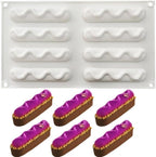 Silicone Mold for Baking Cakes,Soap Molds,Flower Shape Silicone Molds for Homemade French Dessert Mold for Pastry Chocolate,Jelly Chocolate Mold ＆ Ice Cube Tray (C_ Creamy Shape)