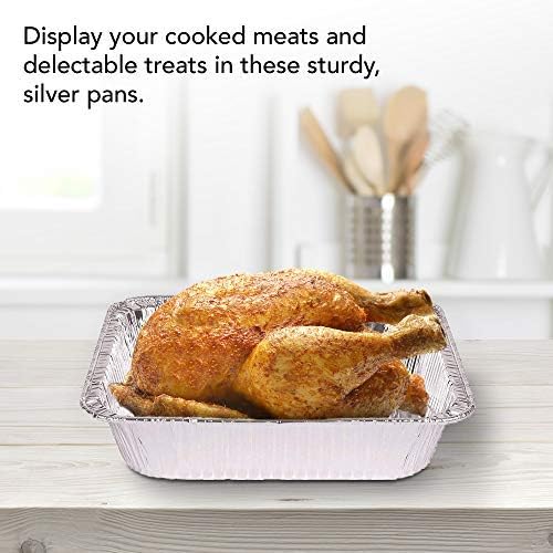 Stock Your Home Aluminum Pans 9x13 Disposable Foil Pans (30 Pack) - Half Size Steam Table Deep Trays - Tin Foil Pans Great for Cooking, Heating, Storing, Prepping Food