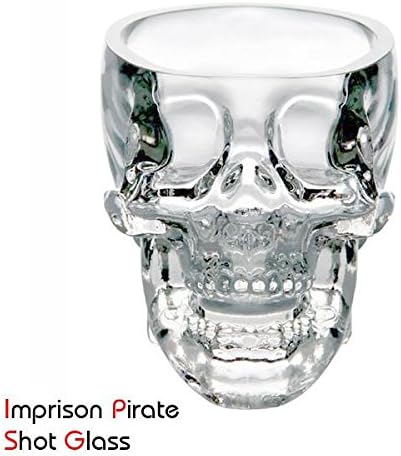 Tvoip 2PCS Kitchen & Dining Entertaining Glassware Drinkware Old Fashioned Glasses Skull Cup for Serving Scotch Whiskey Mixed Drinks (2)