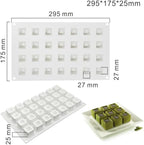 Epoxy Resin DIY Ice Cube Mold - 28 Grid Square Silicone Mold (11.8 x 7 x 1 inch)