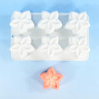 Flower Mousse Cake Mold, Food Grade Silicone Chocolate Dessert Baking Molds for Family Party Baking Pan (E_Pentagonal Flower)
