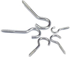 125 Pieces of Screw Cup Hook Set 5 Sizes Ceiling Small Hooks Wardrobe Decoration Hanging Accessories for Hanging Outdoor or Indoor use (0.98" 1.41" 1.57" 1.96" 2.36") (Silver)