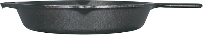 Lodge Seasoned Cast Iron Skillet - PFAS-Free, Non-Toxic Cookware - Use with an Oven, Stove, Grill, or Campfire - Naturally Non-Stick & Oven Safe - 12 Inches