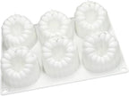 6 Cavity Large Raspberry Mousses Cake Mold Food Grade Silicone Chocolate Dessert Baking Mould Family Gathering Bakeware