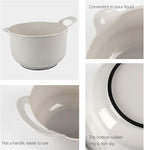 BoxedHome 4 Pack Nesting Mixing Bowl with Pour Spout and Handle, BPA free Microwave & Dishwasher Safe(Grey, 4 Pack with Handle)