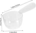 Pet Food Scoop Scale and Clip Plastic Spoon for Wet Food Convenient Feeding Tool for Cats and Dogs Easy to Use and Portable