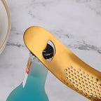 MINGYU Professional Kitchen Accessories 4pcs - Gold Box Grater 4 Sides, Garlic Press Stainless Steel, Potato & Apple Peeler, Stainless Steel Corn Peeler, Best For Vegetables & Fruits