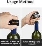 1 Vacuum Wine Stopper 1 Wine Aerator Pourer Aerating Spout with 1 Wine Foil Cutter Tool, Wine Bottle Stoppers set Reusable Wine Preserver Keep Fresh, Perfect Wine Accessory Gift for Wine Lovers
