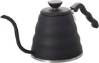 Hario V60 "Buono" Drip Kettle Stovetop Gooseneck Coffee Kettle 1.2L, Stainless Steel, Black