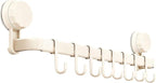 2026 Upgrad Wall Hooks Rack, Space Saving Utensil Holder for Kitchen Bathroom, No Drilling Wall Mounted Accessory Hanger, Kitchen Rail for Hanging Cooking Utensils Mugs Spoons (White_D)