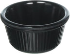 Winco Fluted Ramekins, 3-Ounce, Black, 12-Pieces