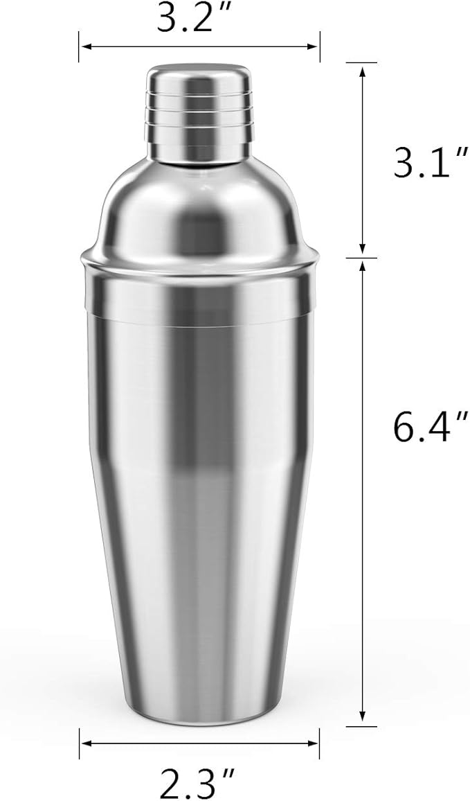 LUCKYGOOBO Cocktail Shaker,24 oz Martini Shaker,Drink Shaker Built-in Strainer,Professional Stainless Steel Margarita Mixer,Bartender Kit Gifts.