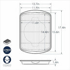 Nordic Ware Oven Crisp Baking Tray 2pc Set Includes Pan and Rack; Natural Aluminum For Air Frying, Crisping, Broiling, Baking; Cooking Surface 17 x 12 Inches
