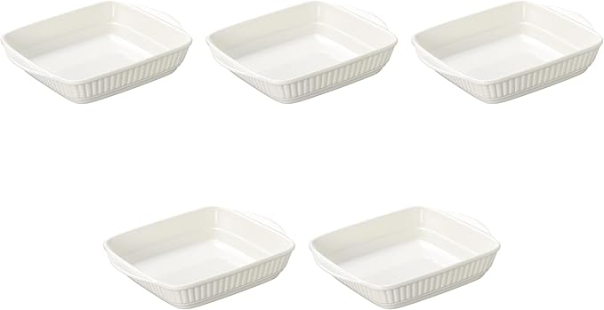 Set of 5 SS Au Gratin with Ears, 6.1 x 5.6 x 1.6 inches (15.5 x 14.2 x 4 cm) | Au Gratin Dish, Made in China, Setomonohonpo