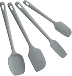 ChefAide 4 Pieces Silicone Spatula Set, Food Grade Rubber Spatula, Upgrade Strong Handle with Ergonomic Grip, Heat Resistant for Nonstick Cookware, Cooking