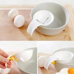 Egg Yolk Separator, for Baking Cakes Egg Separator for Raw Eggs,Plastic Egg Separator Egg Yolk White Filter,Bowl-Clip Egg White and Yolk Separator Strainer,Kitchen Gadget Cooking Specialty Tools