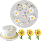 Gray Cute Flower Silicone Daisy Molds Fondant Candy Chocolate Cupcake Topper Fudge Polymer Clay Candy Making Supplies Pastry Baking Molds