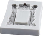 Picture Frames Silicone Mold Photo Frame Fondant Molds Vintage Frame Mold Baroque Frames Chocolate Molds For Sugar craft Cake Decoration Cupcake Topper Candy Polymer Clay Gum Paste Set of 4
