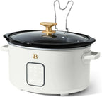Beautiful 4-Quart Programmable Slow Cooker with Touch-Activated Display, Digital Timer, Keep-Warm Function & Removable Non-Stick Pot