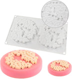 Flower Cloud Shaped Donut Silicone Mold Fondant Cake Mold DIY Chocolate Baking Tools Cake Decoration Accessories Bakeware (Cloud Flower L_11.84 X7 X0.4 inch)