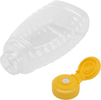 SEUNMUK 30 Pack 16oz Clear Plastic Honey Bottles, Honey Squeeze Bottle, Honey Dispenser with Flip Top Lids For Storing and Dispensing