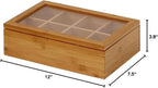 Oceanstar - TB1323 Oceanstar Bamboo Tea Box, 12 Inch, Natural