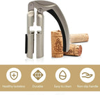 Champagne Bottle Opener, Bar Jar Cork Puller, Zinc Alloy Sparkling Wine Cork Puller with Ergonomic Handle, Durable Bottle Opening Tool for Wine Lovers(SIZE:Opener)