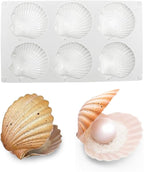 Cake Mold Shell Shaped Silicone Baking Cookie Biscuit Mold DIY Bakeware Pan Mould Kitchen Accessories (Shell J_11.8 X6.8 X1 inch)