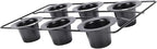 6 Cup Popover Pan, Non Stick Carbon Steel Bakeware, Wire Rack Baking Pan with Even Baking Function, Ideal for Popovers & Muffins