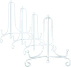 LIONWEI LIONWELI 4 Inch White Iron Plate Stand Holder Easel Display Stand for Plate?Picture?Photo and More,4 pcs.