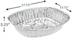 Disposable Oval Roasting Pan - Durable Turkey Roaster Pans Extra Large, Heavy-Duty Aluminum Foil, Deep, Oval Shape for Chicken, Meat, Brisket, Roasting, Baking, Recyclable (50)