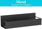 HuggieGems Metal 4 Pack Magnetic Spice Storage Rack Organizer for Refrigerator and Oven, Black Fridge Organizers and Storage