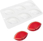 Silicone Pudding Molds, Fan Shape Non-Stick Jelly Dessert Making Trays, Cream Mold for Mousse Cake (F_Folding Fan)