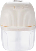 Electric Mini Garlic Chopper, 250ML Food Chopper Garlic Mincer USB, Vegetable Chopper, Onion Chopper, Portable Small Food Processor for Garlic, Ginger, Chili, Vegetables(cream)